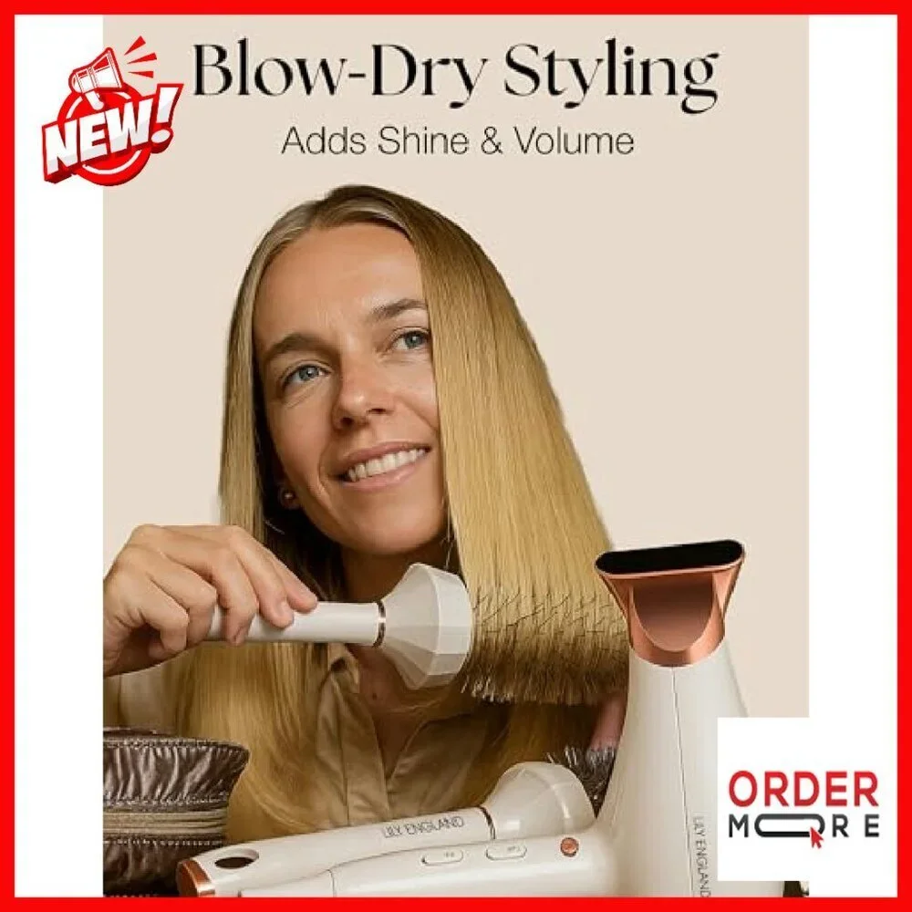 Professional Round Hair Brush Set 4-Piece Blow Dry Kit with Comb